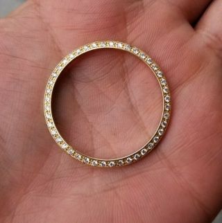 18k Gold And Diamond Bezel For Rolex Datejust 1601 Rolex 5.  8g Total