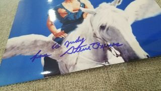 Bodybuilder Steve Reeves on flying Horse SIGNED PHOTO autograph autographed 2