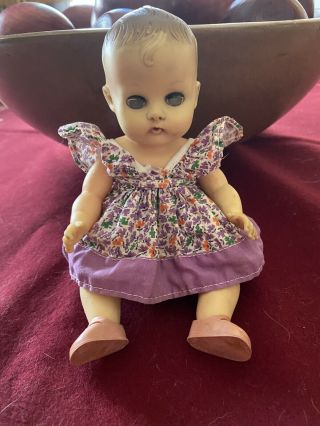 1958 Vogue 8 " Ginnette Baby Doll In Dress With Marked Shoes