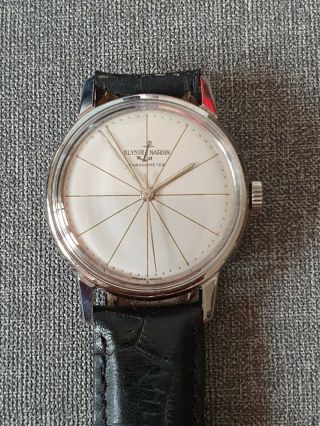 Men ' s Vintage Ulysse Nardin Watch; Chronometer; Stainless Steel; Geometric Dial 3