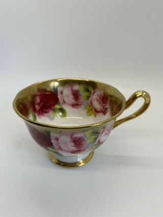 Vintage Royal Albert Heavy Gold Edge Old English Rose Tea Cup