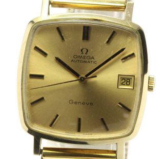Omega Geneve Square Cal.  1012 Gold Dial Automatic Men 