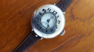 Military Silver Half Hunter Trench Wristwatch 1916.
