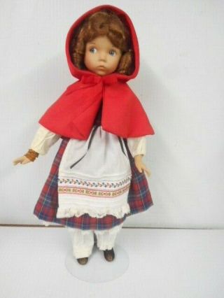 Little Red Riding Hood Porcelain Doll By Edwin M.  Knowles Artist Dianna Effner