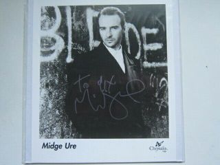 Midge Ure 8x10 Photo Autographed