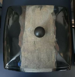 Anthony “tony” Evans Lidded Box Silver Obi Art Pottery Signed