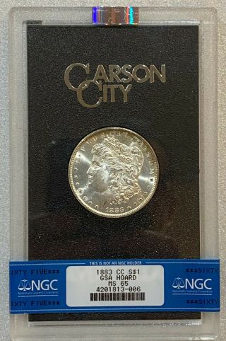1883 - Cc U.  S.  Silver Morgan Dollar In Gsa Box Ngc Ms65 Carson City