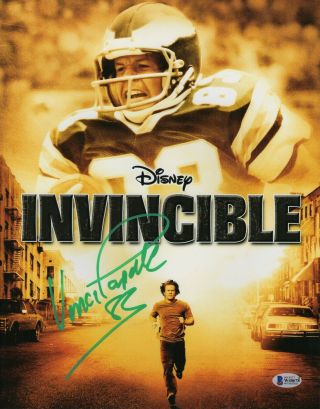 Vince Papale Autograph Signed 11x14 Photo - Philly Eagles Invincible (bas)