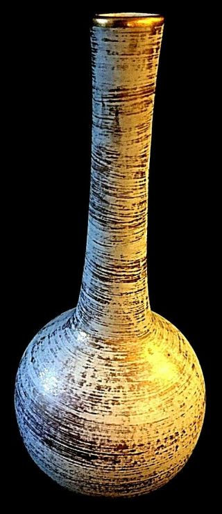 Vintage Royal Haeger Pottery Gold Tweed Vase R1919 Mcm Mid - Century Modern