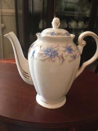 Tuscan Fine English Bone China Made In England Coffee Pot “love In The Mist”