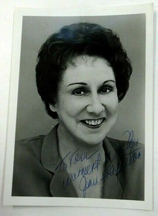 Jean Stapleton Autographed 5x7 " Photo Tv Stage Actress All In The Family Pc1625