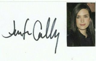 Jennifer Connelly Signed 3x5 Index Card 