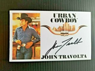 " Urban Cowboy " John Travolta Autographed 3x5 Index Card