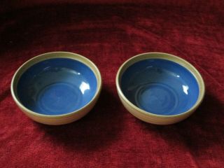 Noritake Madera Blue Set Of 2 Cereal Bowls And 2 Salad Plates