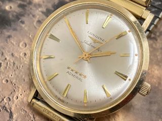Wristwatch Longines Admiral 5 Stars Automatic Swiss 10 K Gold F.  Cal 342