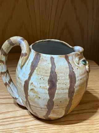 Handmade Pottery Cat Pitcher - Local Mountain Artist in NC - 2