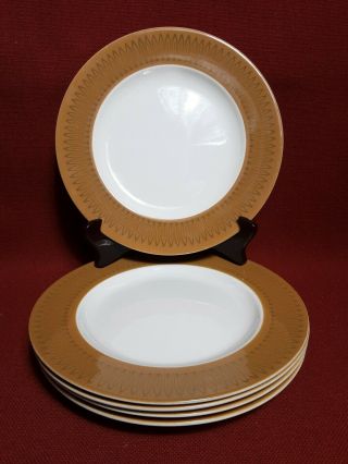 5 Homer Laughlin Dinner Plates Morocco Pattern U.  S.  A.  10.  25 " D Euc