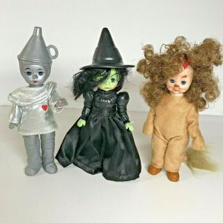 3 Madame Alexander Mcdonalds 2007 Wizard Of Oz Dolls Tin Man Lion Wicked Witch