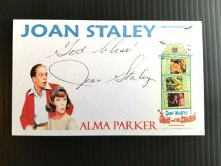 " The Ghost And Mr.  Chicken " Joan Staley " Alma " Autographed 3x5 Index Card