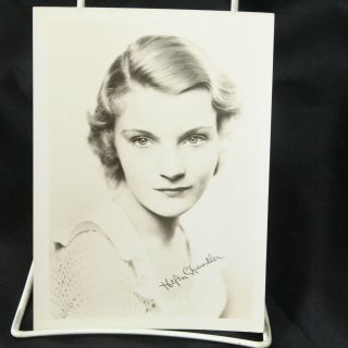 Helen Chandler Movie Star Sepia 5x7 Black & White Photo Printed Signature 1930 