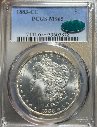1883 - Cc Pcgs/cac Ms65,  Morgan Silver Dollar