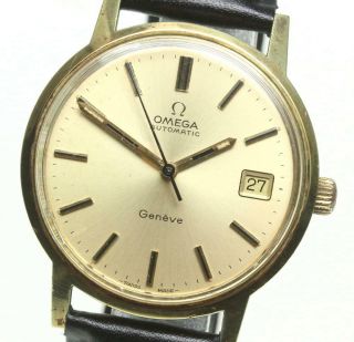 Omega Geneve Date Cal.  1012 Gold Dial Automatic Men 