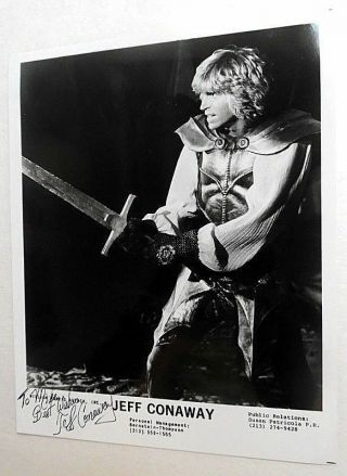 Jeff Conaway Autographed B&w 8x10 Photo Tv Actor Taxi Wizards & Warriors Pc122