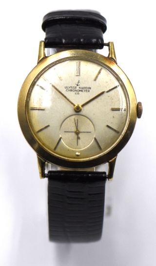 Vintage Gents Ulysse Nardin N115h Handwound Wristwatch 17 Jewels 10k Gold Fill