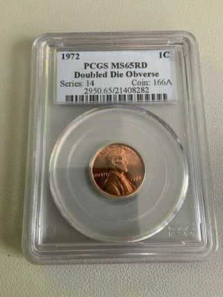 1972 Doubled Die Obverse Pcgs Ms65 Rd The Big One