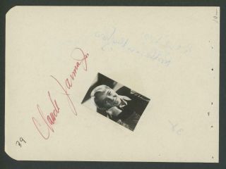 Claude Jarman,  Jr.  (" The Yearling ") And Kathleen Hughes Signed Album Page Auto