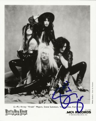 Steve Sex Summers Of Pretty Boy Floyd Real Hand Signed Photo 1 Autographed