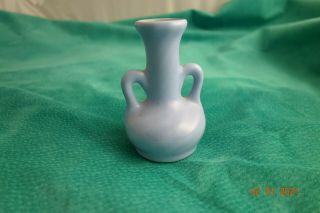 Vintage Roseville,  Usa,  Weller,  Van Briggle Pottery Small Light Blue Vase, .