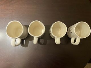 Rae Dunn Set of 4 Espresso Mugs Sip Gulp Enjoy Slurp 3
