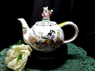 2009 Alice In Wonderland Miniature Café Teapot Designed By Paul Cardew - Euc
