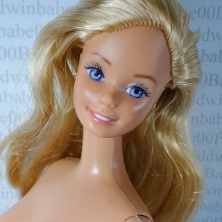 (b44) Nude Mattel Barbie Vintage 1983 Crystal Barbie Superstar Doll For Ooak