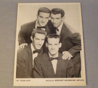 The Crew Cuts 8x10 Photo Exclusive Mercury Recording Artists Vintage 1950s Group