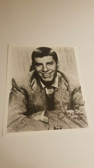 Jerry Lewis Signed Autograph Glossy 8 By 10 Photo