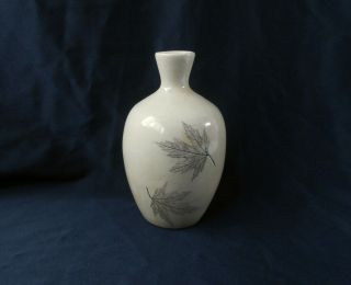 Vintage Nemadji Usa Pottery Vase With 2 Maple Leaves