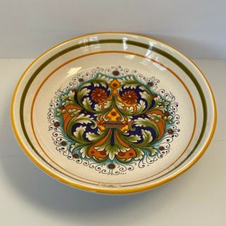 Decorative Collectible Home Kitchen Nova Deruta Serving Bowl Italy Hand Painted