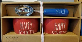 Reserved Rae Dunn Happy Fourth Ice Cream Set And Cheese & Knife Set.