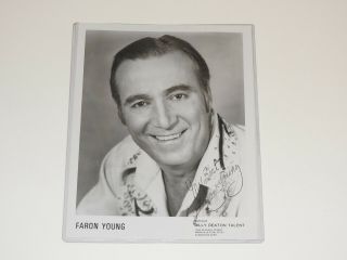 Faron Young Signed 8x10 Photo Country Western Singer Artist Autograph Rare (7)