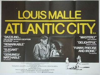 Atlantic City 1980 British Quad Cinema Poster Burt Lancaster,  Kate Reid