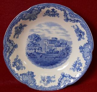 Johnson Brothers China Old Britain Castles Blue Crown Stp Coupe Soup Bowl 7 - 3/8 "