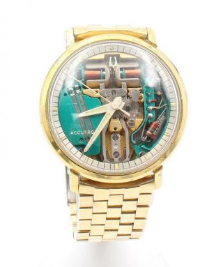 Bulova Vintage Accutron Spaceview Mens Wristwatch Running 10198 - 3