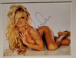 Pamela Anderson Handsigned Sexy 9x11 Photo.  Baywatch.  Coa/minor.  Hot