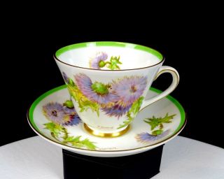 Royal Doulton 4601 Glamis Thistle Pattern 2 3/4 " Cup & Saucer Set 1937 - 61