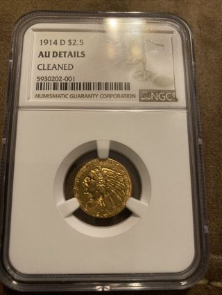 1914 D 2.  5 Gold Indian