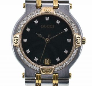 Gucci 9000m Diamond Bezel/dial Quartz Men 