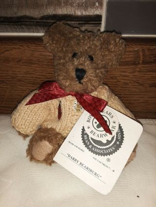 Boyds Plush Stuffed 6 " Tall Brown Jointed Teddy Bear Darby Beariburg