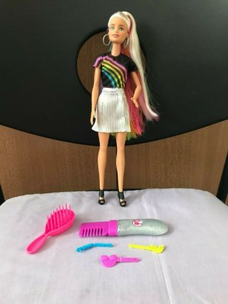 Mattel Fxn96 Barbie Rainbow Sparkle Hair Doll - Toy -